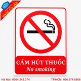 Biển báo cấm hút thuốc theo tiêu chuẩn an toàn