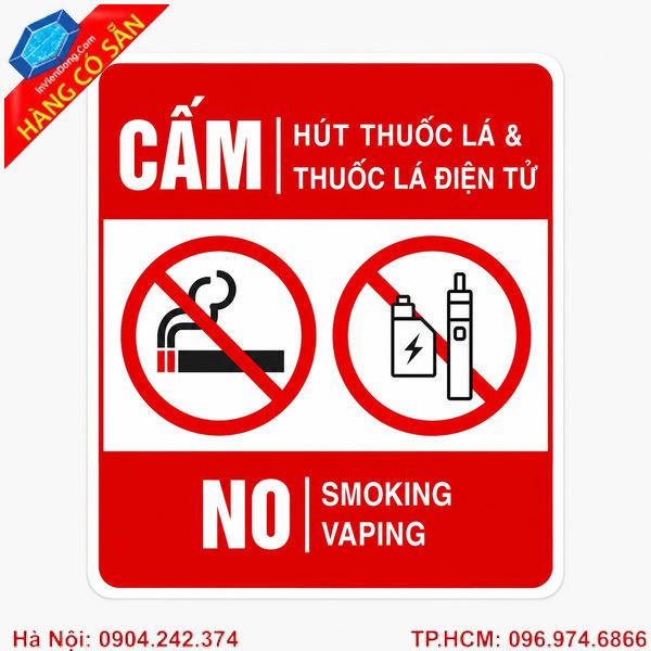 Biển báo cấm hút thuốc theo tiêu chuẩn an toàn