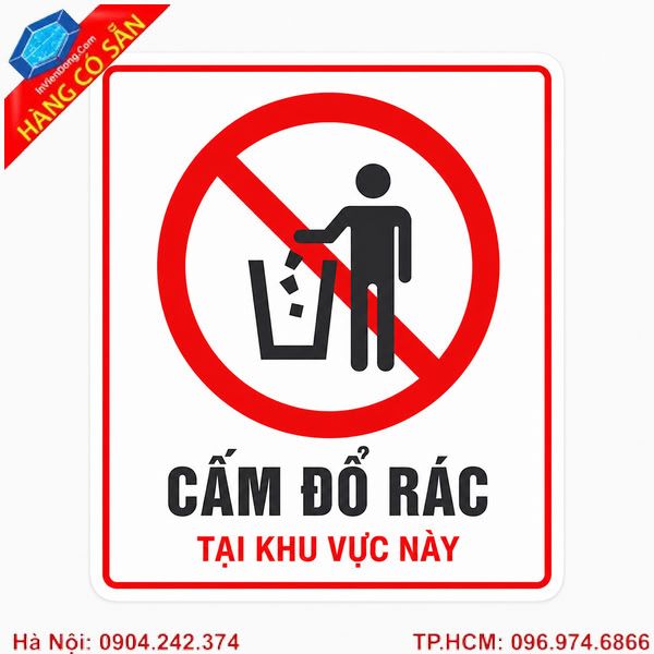 Biển cấm đổ rác cho khu dân cư