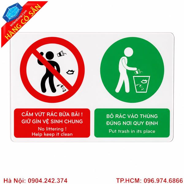 Biển cấm đổ rác cho khu dân cư