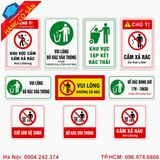 Biển cấm đổ rác cho khu dân cư