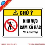 Biển cấm đổ rác cho khu dân cư