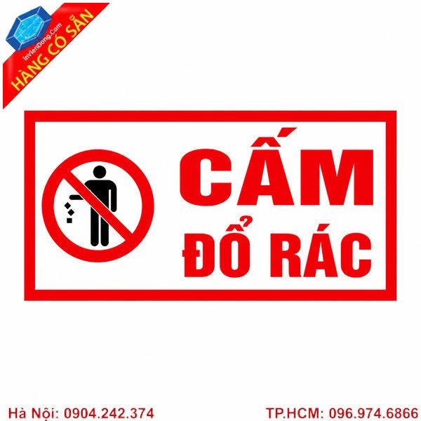 Biển cấm đổ rác cho khu dân cư