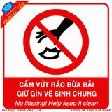 Biển cấm đổ rác cho khu dân cư