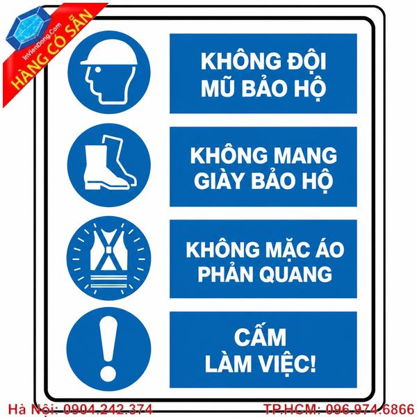 Biển cảnh báo an toàn lao động cho nhà xưởng đạt tiêu chuẩn