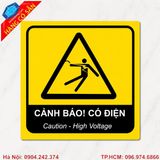 Biển cảnh báo có điện cao áp đảm bảo an toàn tại khu vực nguy hiểm