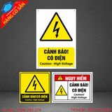 Biển cảnh báo có điện cao áp đảm bảo an toàn tại khu vực nguy hiểm