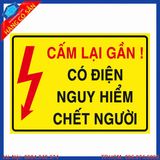 Biển cảnh báo có điện cao áp đảm bảo an toàn tại khu vực nguy hiểm