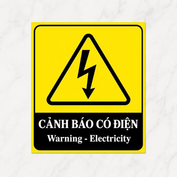 In Biển Cảnh Báo Có Điện Bằng Mica Giá Rẻ, Có Sẵn Lấy Ngay Tại Đống Đa Hà Nội