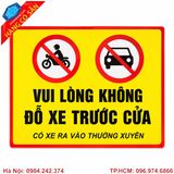 Biển cấm đỗ xe trước cửa nhà và cửa hàng