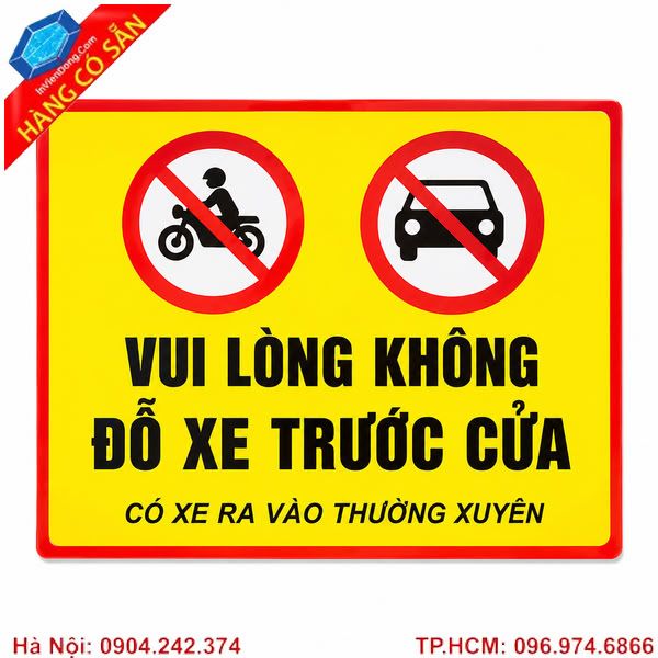 Biển cấm đỗ xe trước cửa nhà và cửa hàng