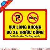 Biển cấm đỗ xe trước cửa nhà và cửa hàng