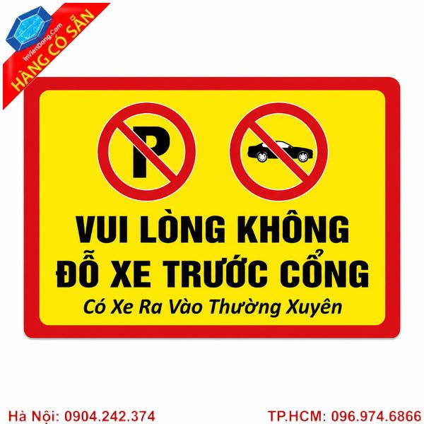 Biển cấm đỗ xe trước cửa nhà và cửa hàng