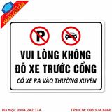 Biển cấm đỗ xe trước cửa nhà và cửa hàng
