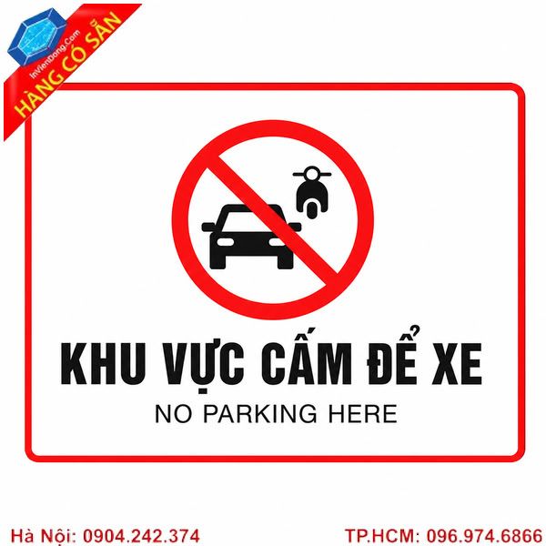 Biển cấm đỗ xe trước cửa nhà và cửa hàng