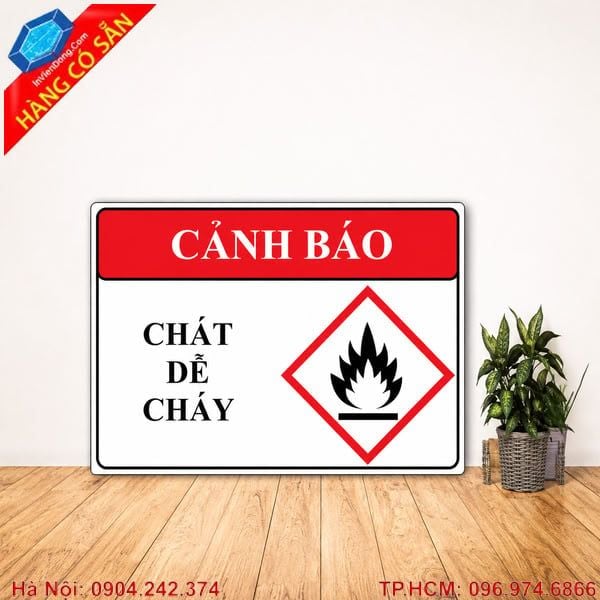 Biển báo hóa chất chất lượng cao dùng trong nhà máy và kho hóa chất