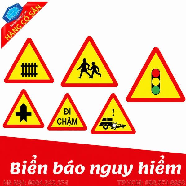 Biển cảnh báo giao thông phản quang đạt tiêu chuẩn an toàn