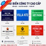 Biển công ty mica cao cấp in UV sắc nét