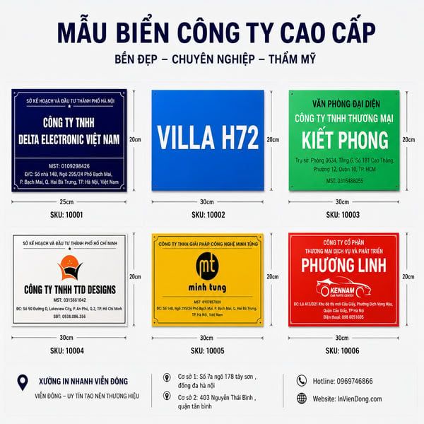 BIỂN CÔNG TY MICA ĐẸP SANG TRỌNG – KHẲNG ĐỊNH THƯƠNG HIỆU LẤY NGAY SAU 1 GIỜ TẠI TÂY SƠN
