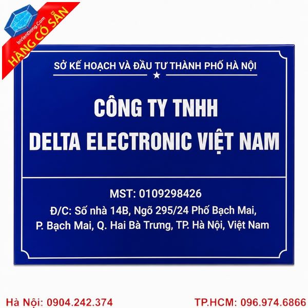 Biển công ty mica cao cấp in UV sắc nét