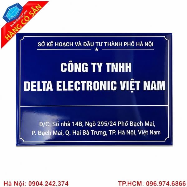 Biển công ty mica cao cấp khắc tên doanh nghiệp, thiết kế theo yêu cầu.