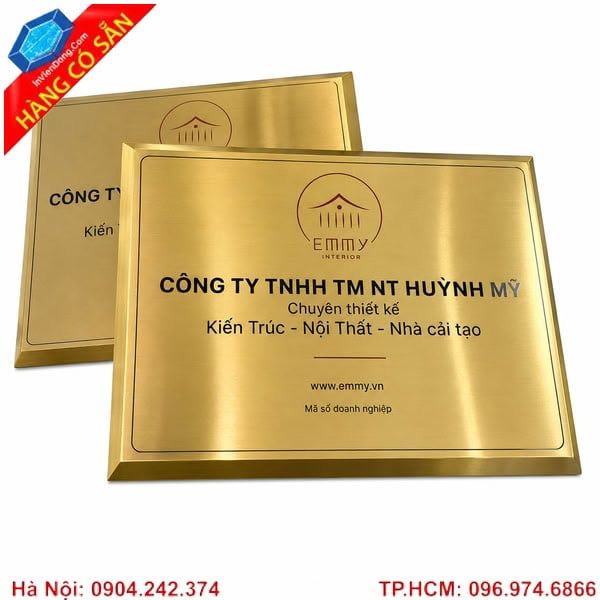 Biển công ty mica cao cấp khắc tên doanh nghiệp, thiết kế theo yêu cầu.