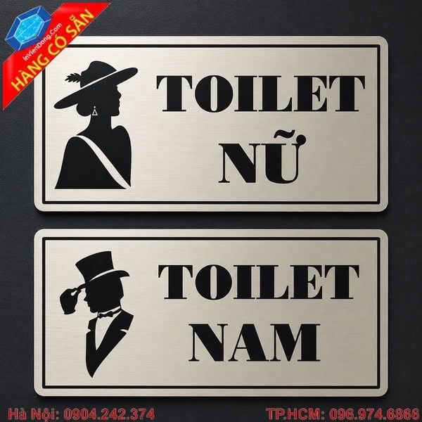 Biển chỉ dẫn nhà vệ sinh WC rõ nét, phù hợp tòa nhà và văn phòng.