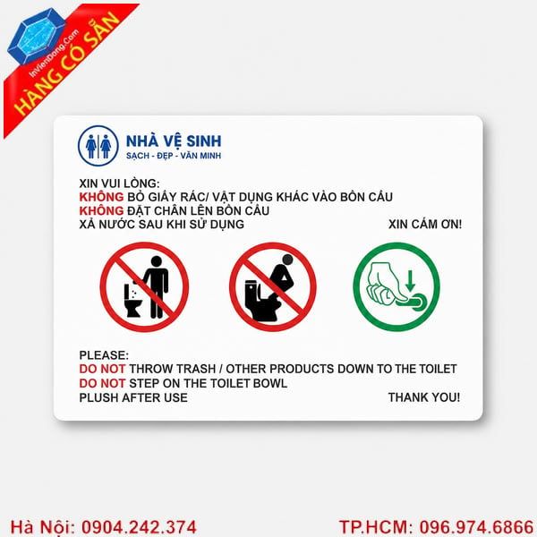 Biển chỉ dẫn nhà vệ sinh WC rõ nét, phù hợp tòa nhà và văn phòng.