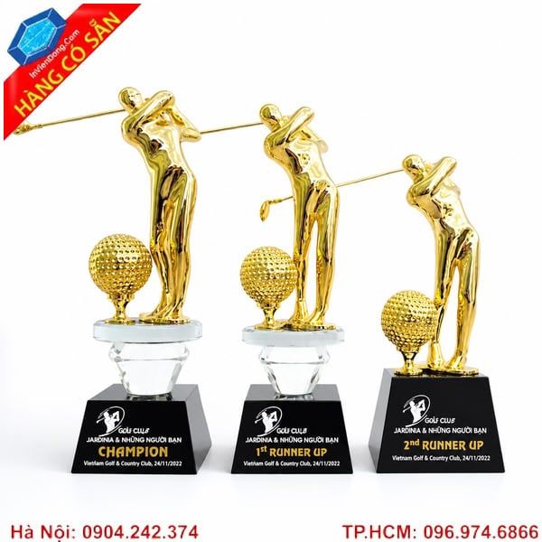 Cúp Golf Cao Cấp – Thiết Kế Sang Trọng, Khắc Logo Theo Yêu Cầu