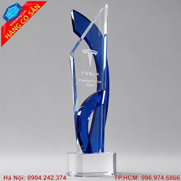 Cúp Pha Lê Vinh Danh Sang Trọng Thiết Kế Đẹp Giá Xưởng