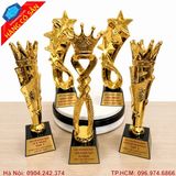 Cúp vinh danh ngành thẩm mỹ thiết kế sang trọng khắc logo theo yêu cầu