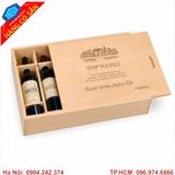Hộp đựng chai rượu gỗ tự nhiên đẹp