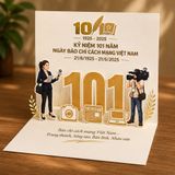 Thiệp Pop Up 3D kỷ niệm 101 năm Ngày Báo Chí Cách Mạng Việt Nam 21/6/2026 cao cấp