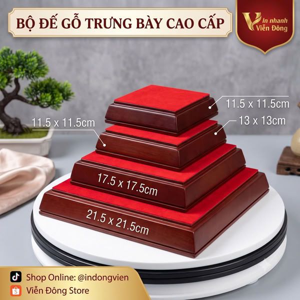 Hộp đế gỗ cao cấp sản xuất trực tiếp tại xưởng.