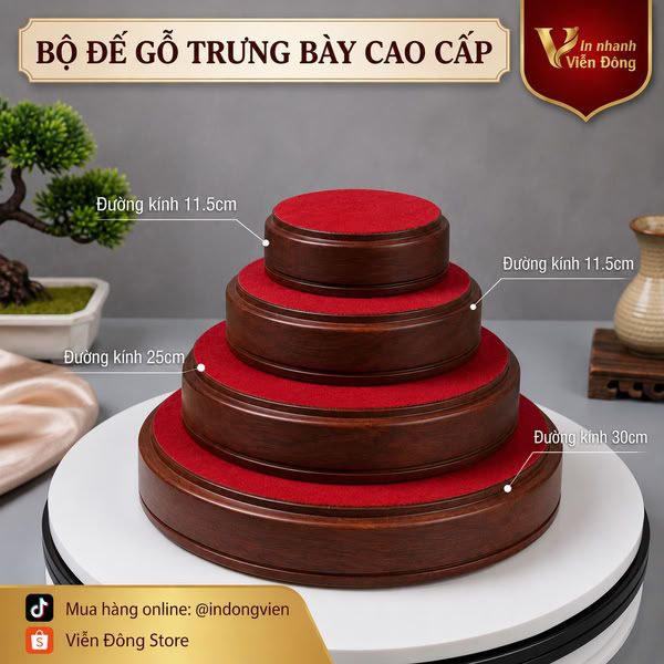 Hộp đế gỗ cao cấp sản xuất trực tiếp tại xưởng.