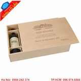Hộp đựng chai rượu gỗ tự nhiên đẹp