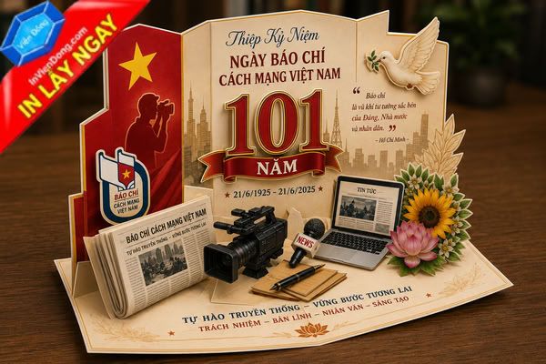 Mẫu thiệp chúc mừng Ngày Báo chí Cách mạng Việt Nam cao cấp