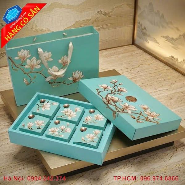 Hộp bánh trung thu phong cách hiện đại