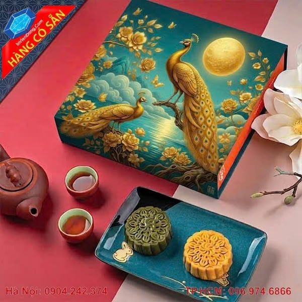 Hộp bánh trung thu phong cách hiện đại
