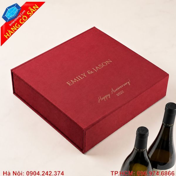 Hộp đựng rượu 4 chai thiết kế cao cấp
