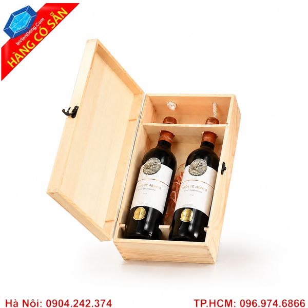 Mẫu hộp gỗ đựng rượu đẹp cao cấp sản xuất tại xưởng