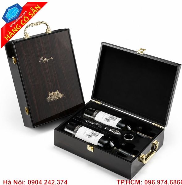Hộp sơn mài đựng rượu vang cao cấp
