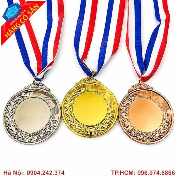 Huy chương vàng cao cấp mạ vàng sáng bóng dùng trao giải thể thao, giải chạy, hội thao và sự kiện doanh nghiệp.