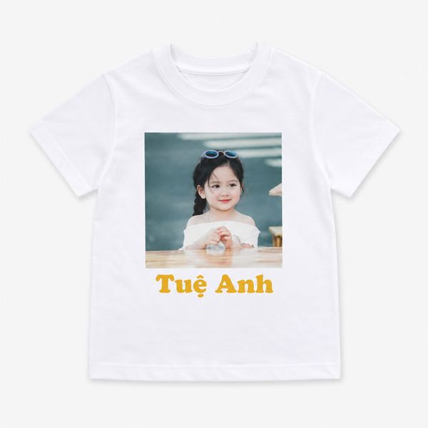 In hình lên áo bé chất liệu vải cotton 4 chiều thoáng mát