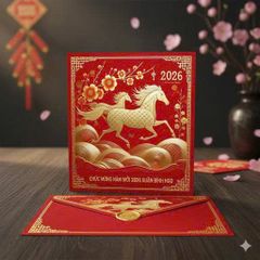 Mẫu thiệp Tết 2026 đẹp, ý nghĩa dành tặng người thân