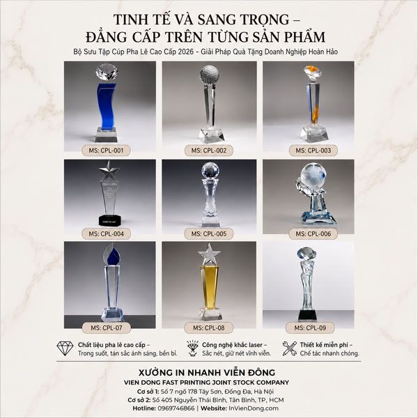Đặt Kỷ Niệm Chương Pha Lê Lấy Ngay Tại Hà Nội: Uy Tín, Giá Rẻ