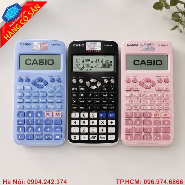 Máy tính Casio cầm tay thiết kế nhỏ gọn, bền đẹp