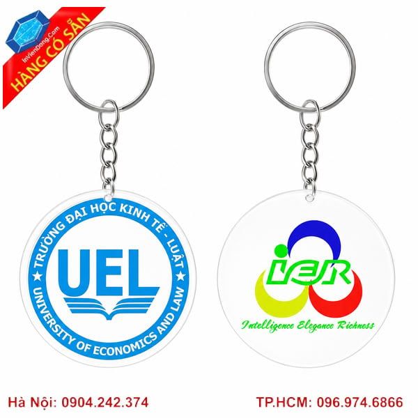 Móc khóa mica in hình theo yêu cầu 2 mặt sắc nét