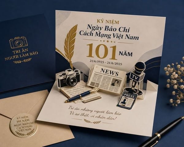 Mẫu Thiệp Chúc Mừng 101 Năm Ngày Báo Chí Cách Mạng Việt Nam Đẹp Nhất