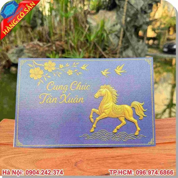 Thiệp tết in logo công ty